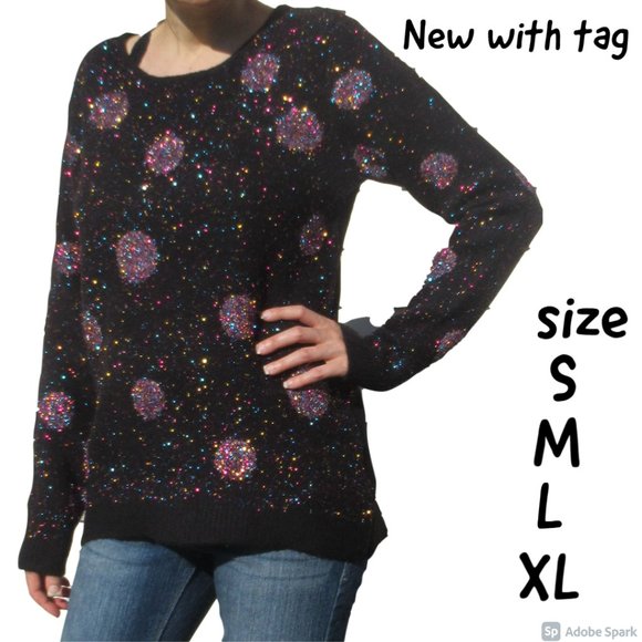 Apt. 9 Sweaters - NWT Apt 9 sparkly polka dot sweater